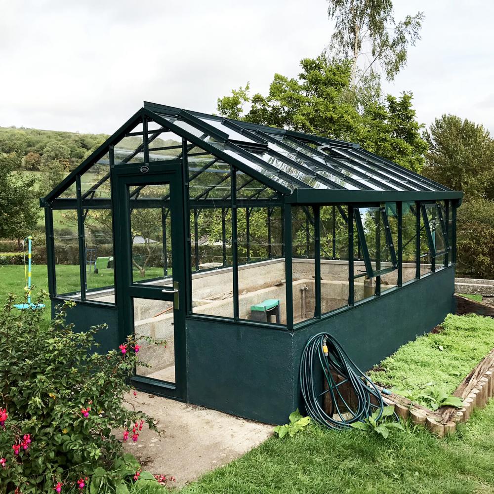 15ft x 9ft on existing wall horti glass ral6005 1